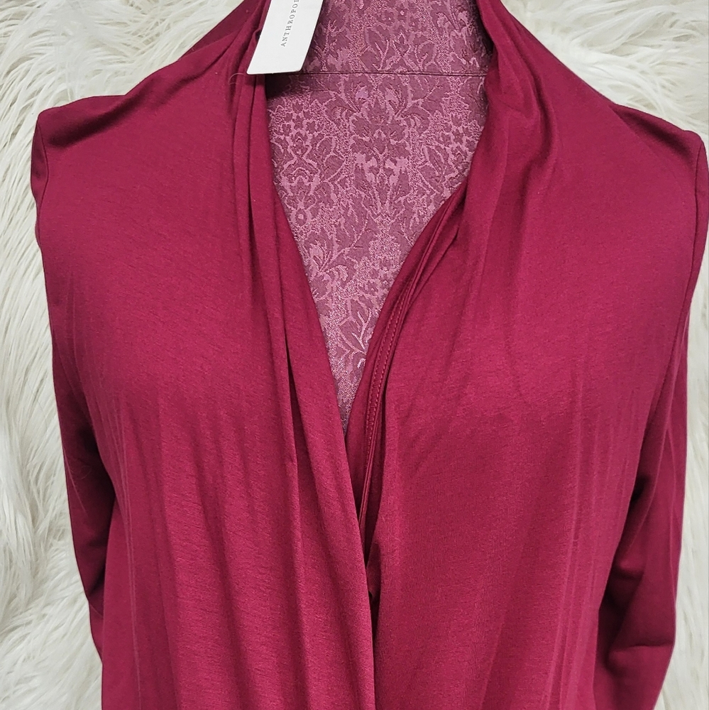 ANTHROPOLOGIE  Elegant Burgundy Open TOP MED
